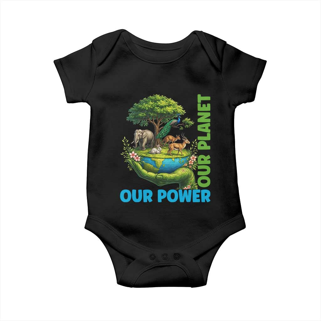 Our Power Our Planet Baby Onesie Earth Day Nature Lover Gift