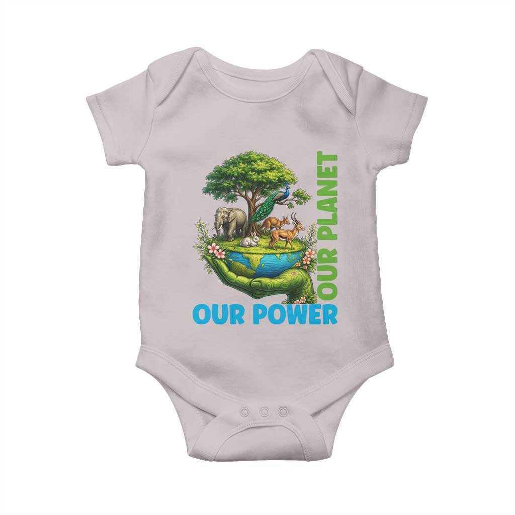 Our Power Our Planet Baby Onesie Earth Day Nature Lover Gift