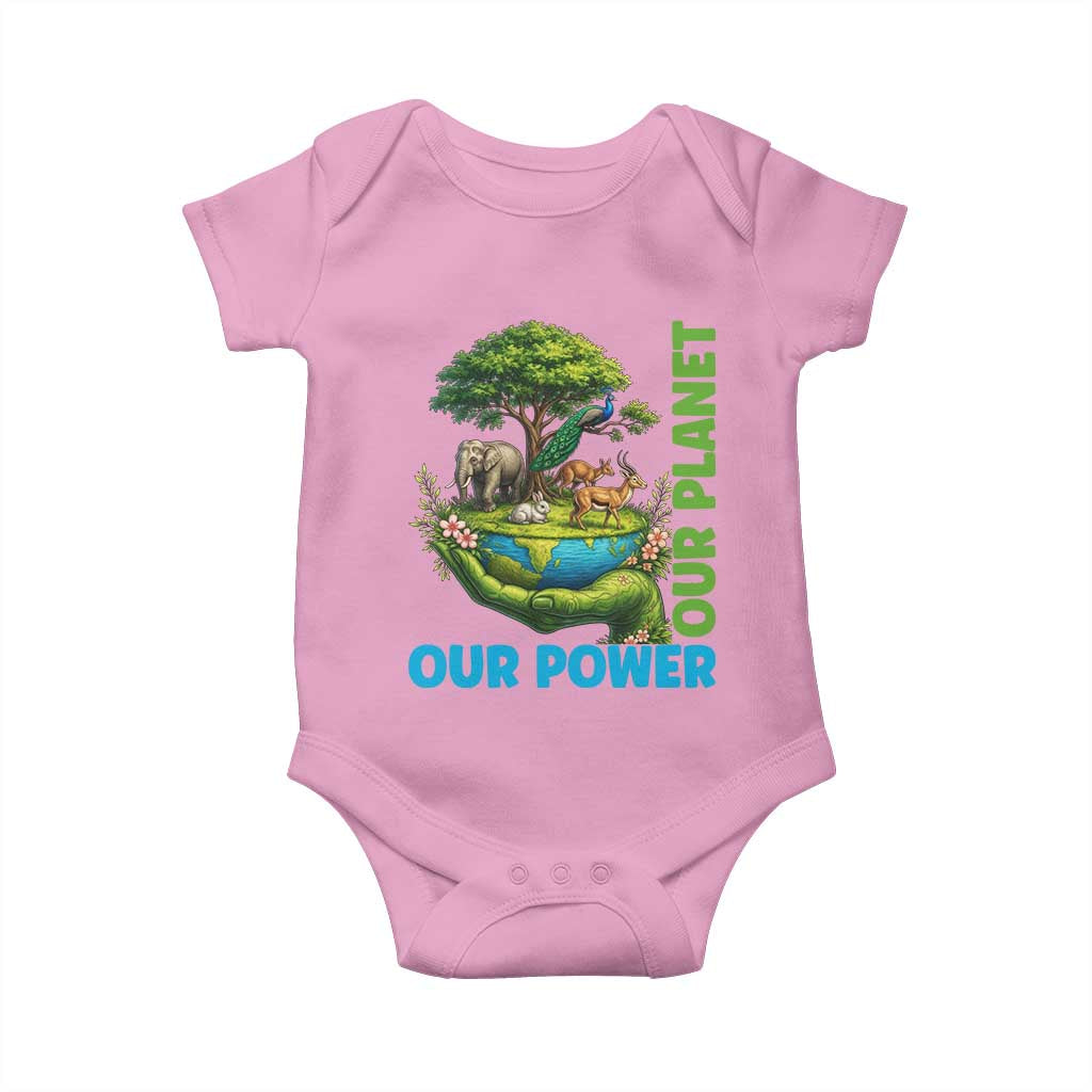 Our Power Our Planet Baby Onesie Earth Day Nature Lover Gift