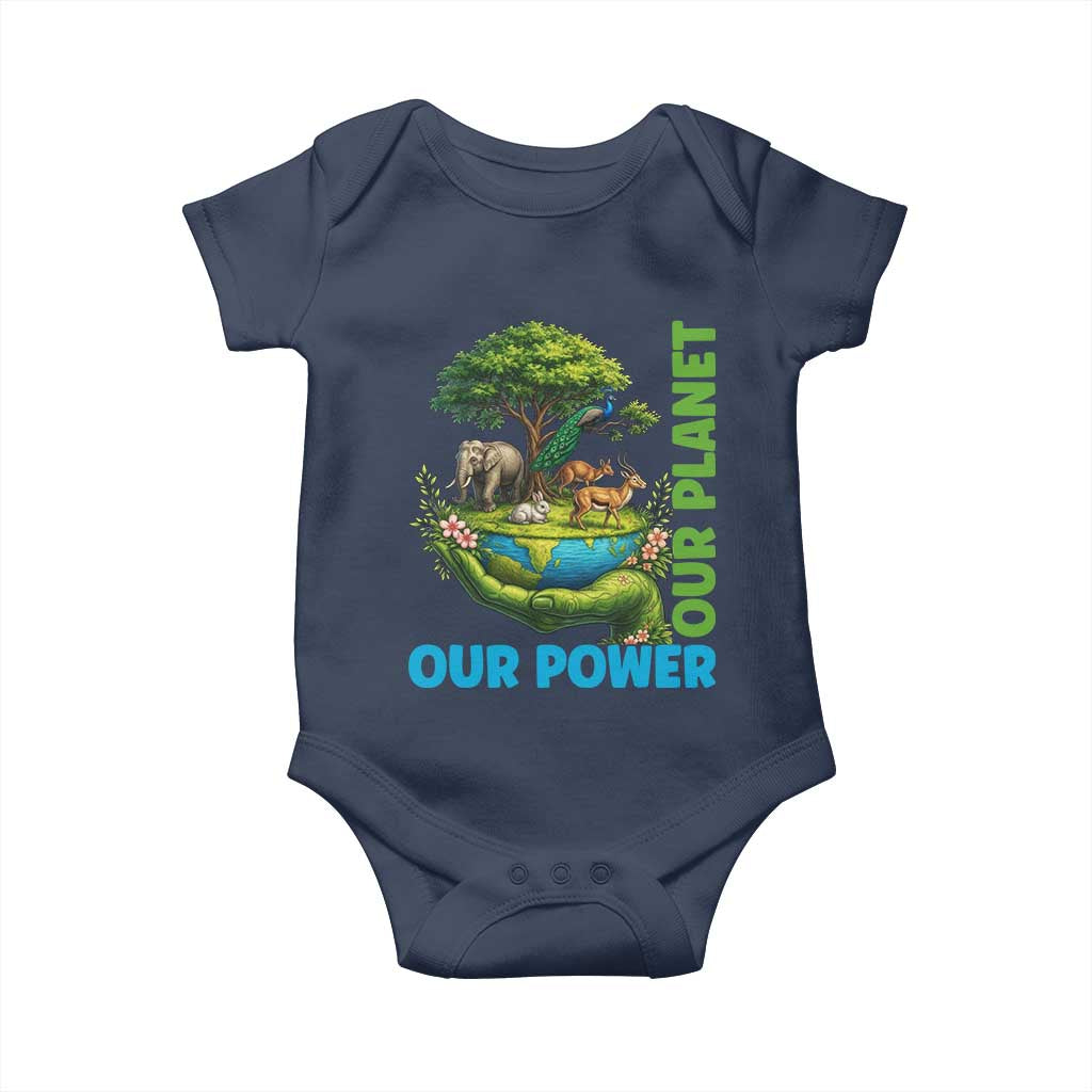Our Power Our Planet Baby Onesie Earth Day Nature Lover Gift