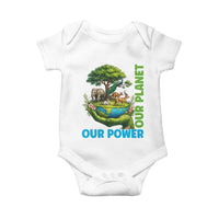 Our Power Our Planet Baby Onesie Earth Day Nature Lover Gift