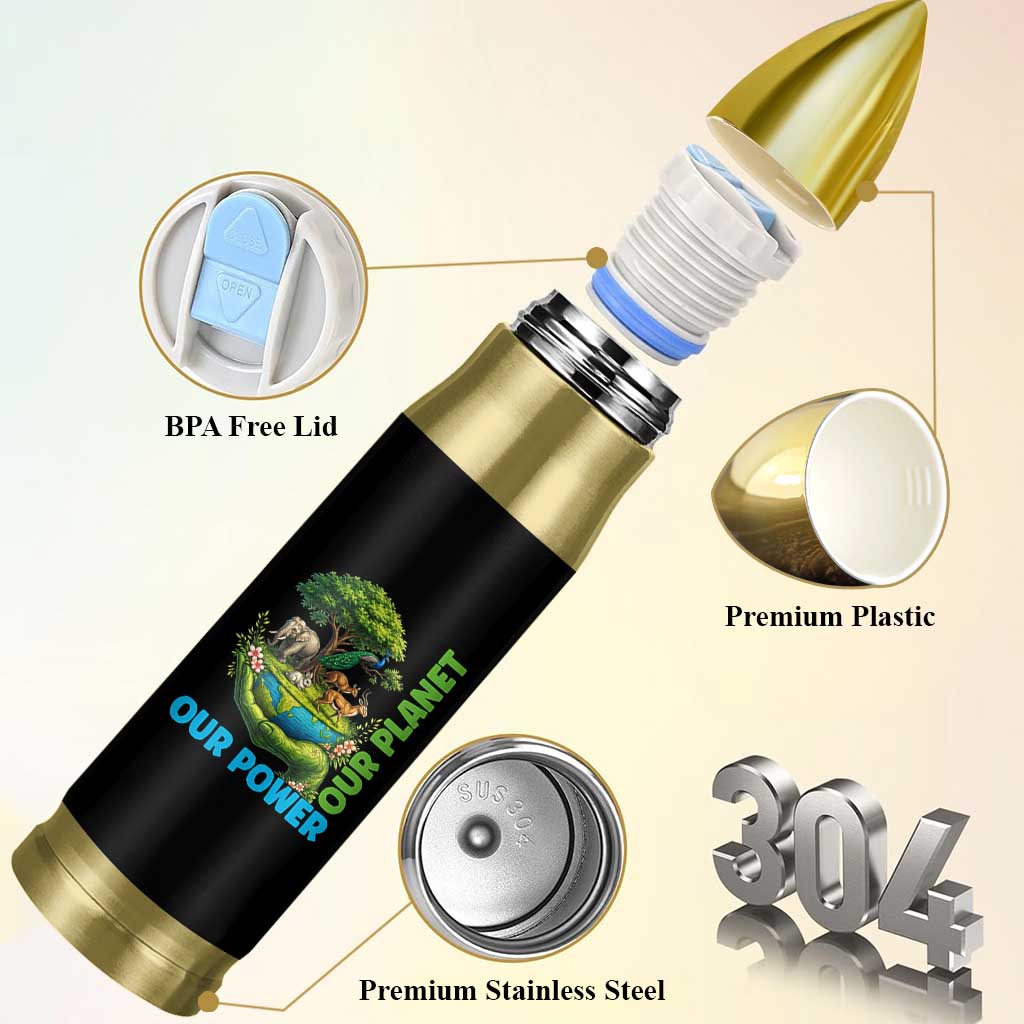 Our Power Our Planet Bullet Tumbler Earth Day Nature Lover Gift