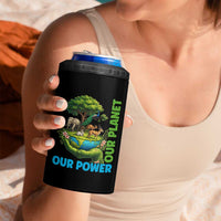 Our Power Our Planet 4 in 1 Can Cooler Tumbler Earth Day Nature Lover Gift
