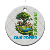 Our Power Our Planet Ceramic Ornament Earth Day Nature Lover Gift