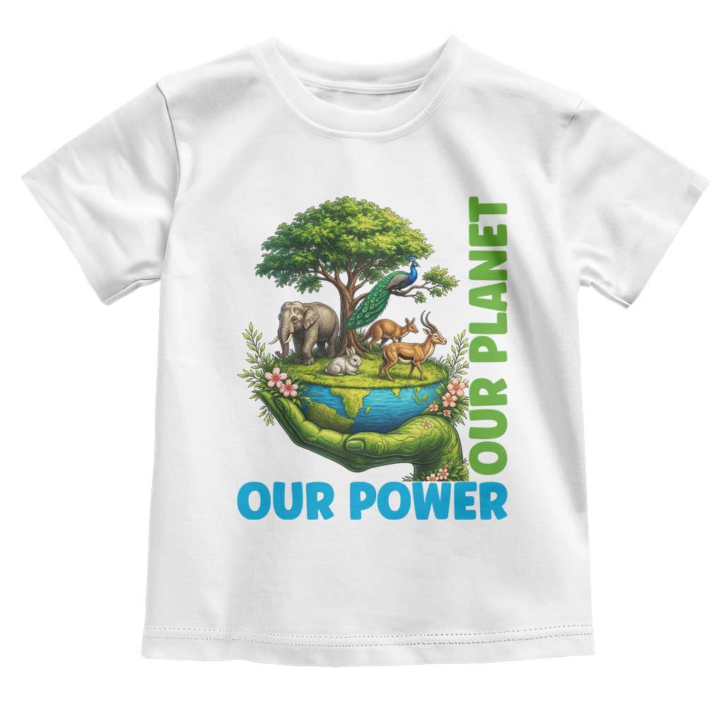 Our Power Our Planet Toddler T Shirt Earth Day Nature Lover Gift