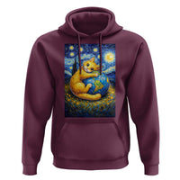 Earth Day Hoodie Starry Night Cat Hugging Earth