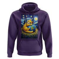 Earth Day Hoodie Starry Night Cat Hugging Earth