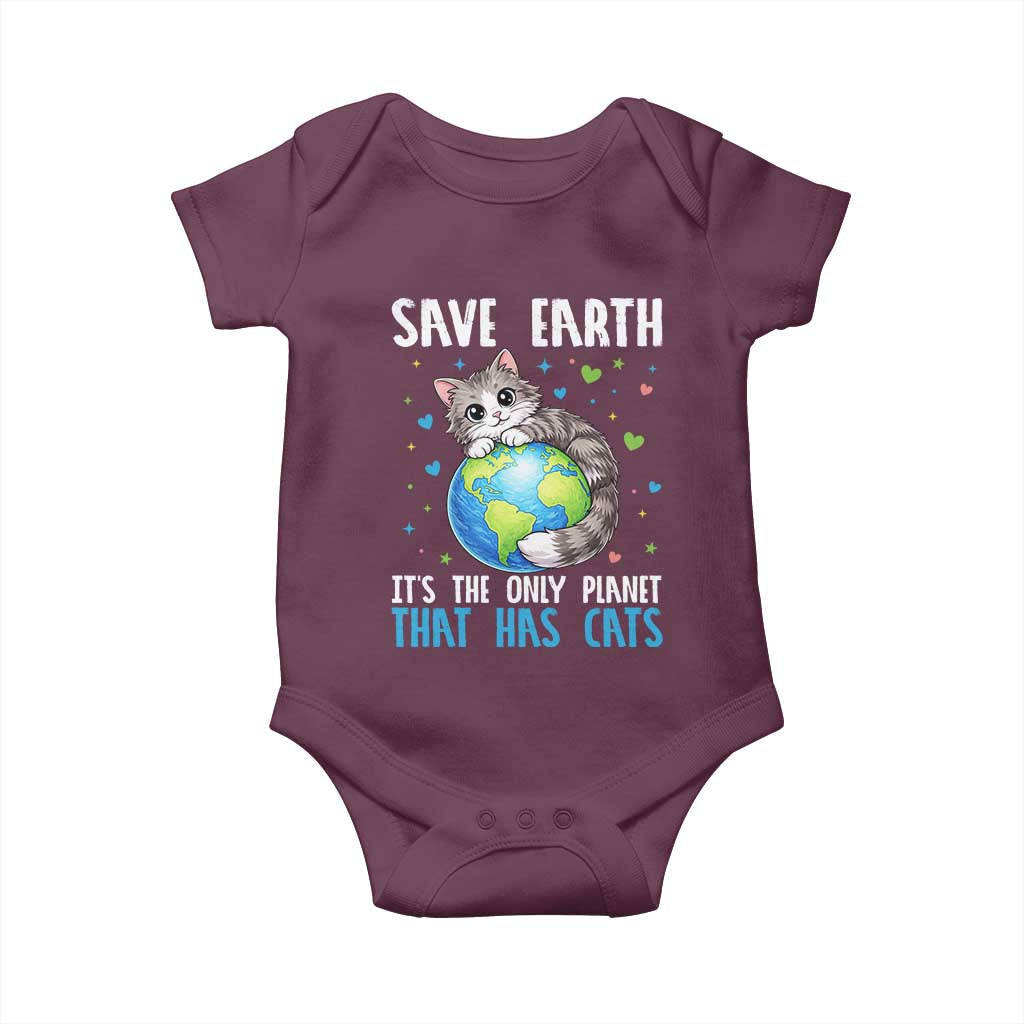 Earth Day Baby Onesie Save Earth Its The Only Planet With Cats