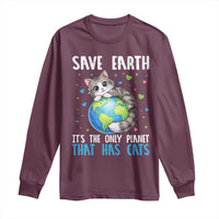 Earth Day Long Sleeve Shirt Save Earth Its The Only Planet With Cats