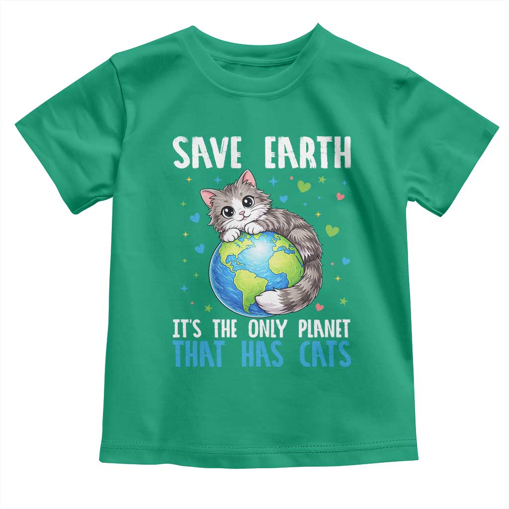 Earth Day Toddler T Shirt Save Earth Its The Only Planet With Cats