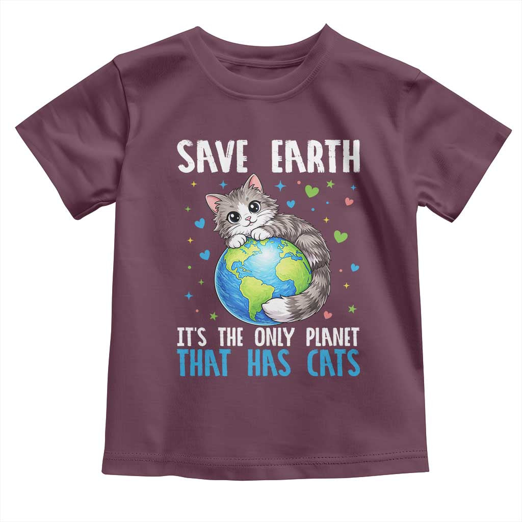 Earth Day Toddler T Shirt Save Earth Its The Only Planet With Cats