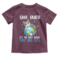 Earth Day Toddler T Shirt Save Earth Its The Only Planet With Cats