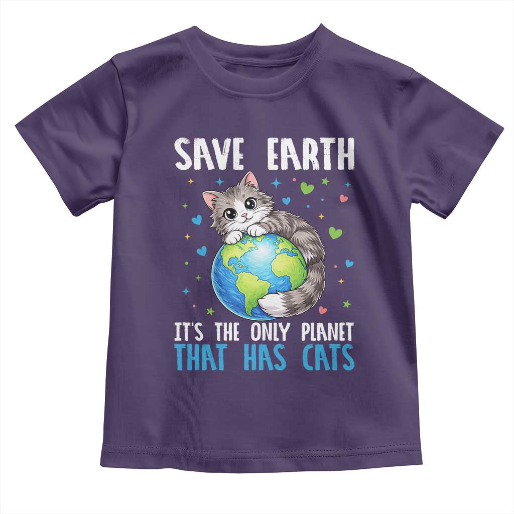 Earth Day Toddler T Shirt Save Earth Its The Only Planet With Cats