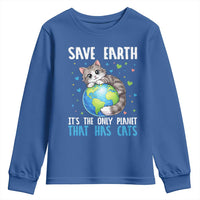 Earth Day Youth Sweatshirt Save Earth Its The Only Planet With Cats