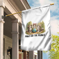 Earth Day Cat Lover Garden Flag Paws For The Planet