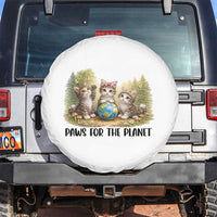 Earth Day Cat Lover Spare Tire Cover Paws For The Planet