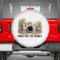 Earth Day Cat Lover Spare Tire Cover Paws For The Planet