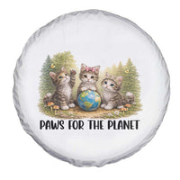Earth Day Cat Lover Spare Tire Cover Paws For The Planet