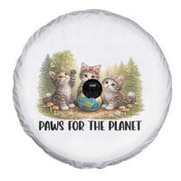 Earth Day Cat Lover Spare Tire Cover Paws For The Planet