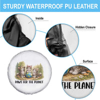 Earth Day Cat Lover Spare Tire Cover Paws For The Planet