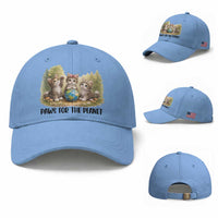 Earth Day Cat Lover Baseball Cap Paws For The Planet