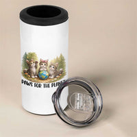 Earth Day Cat Lover 4 in 1 Can Cooler Tumbler Paws For The Planet