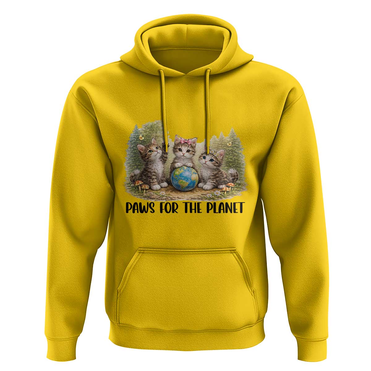 Earth Day Cat Lover Hoodie Paws For The Planet