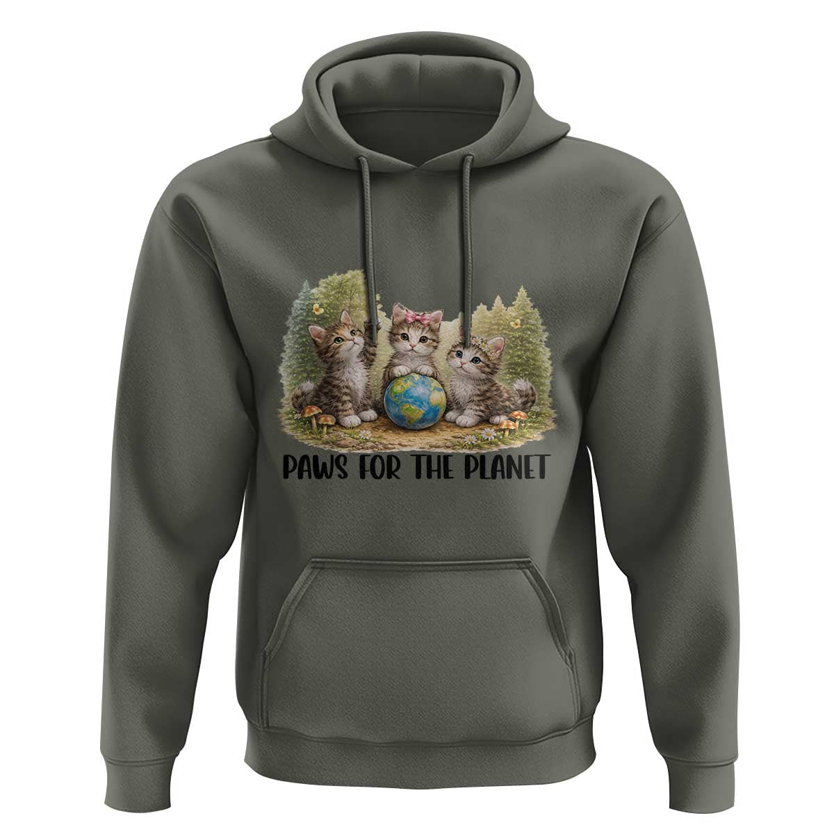 Earth Day Cat Lover Hoodie Paws For The Planet