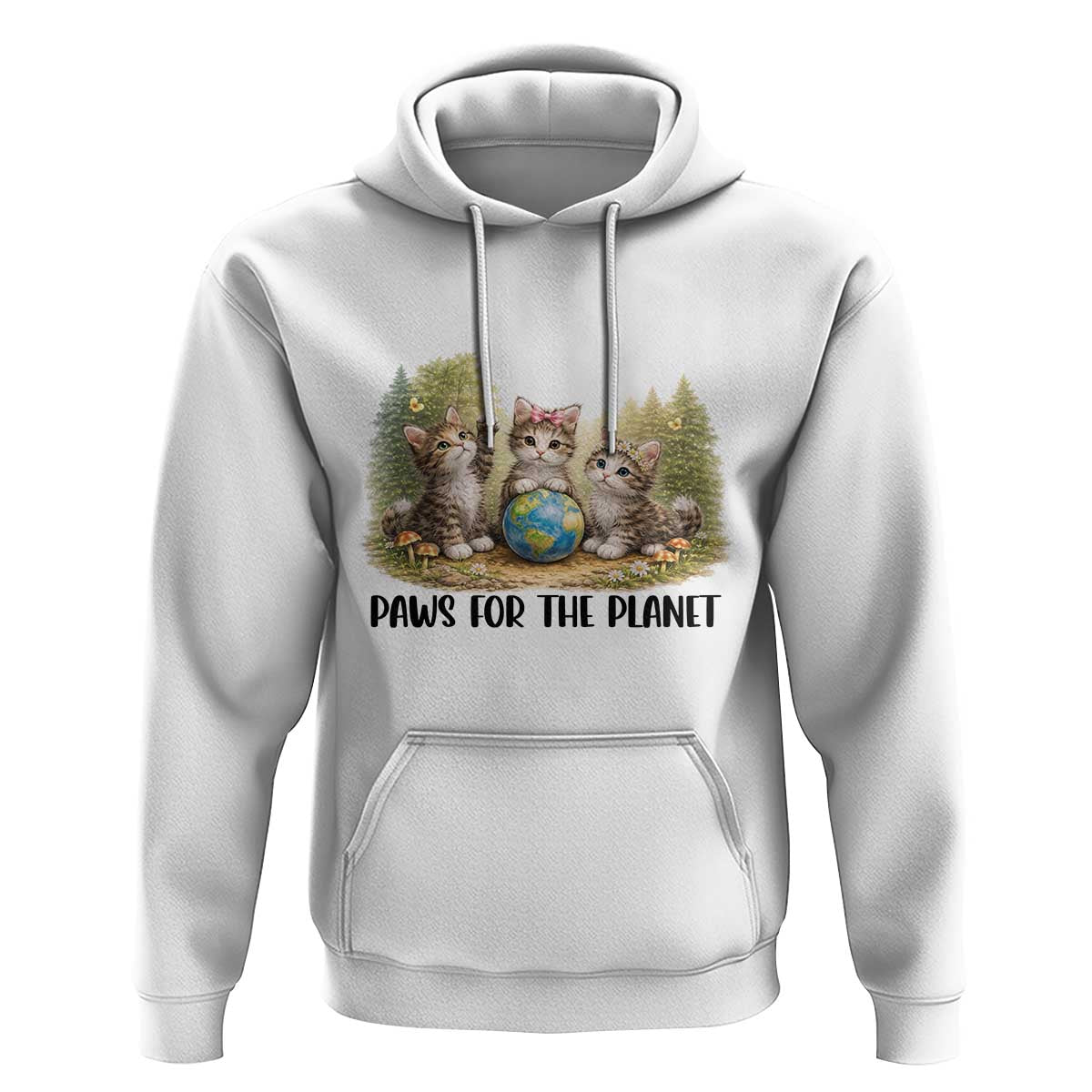Earth Day Cat Lover Hoodie Paws For The Planet