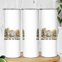 Earth Day Cat Lover Skinny Tumbler Paws For The Planet