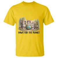 Earth Day Cat Lover T Shirt Paws For The Planet