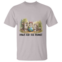 Earth Day Cat Lover T Shirt Paws For The Planet