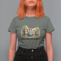 Earth Day Cat Lover T Shirt For Women Paws For The Planet