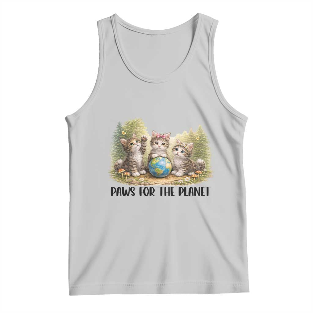 Earth Day Cat Lover Tank Top Paws For The Planet