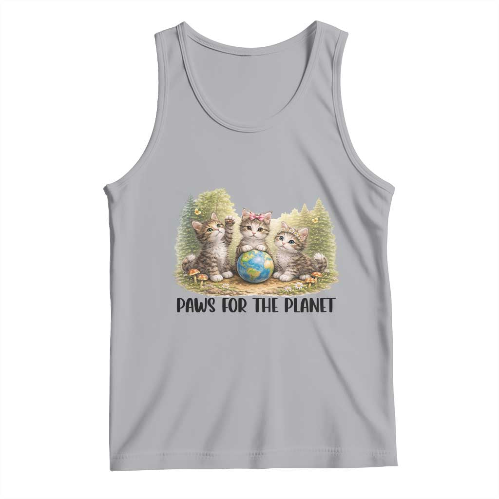 Earth Day Cat Lover Tank Top Paws For The Planet