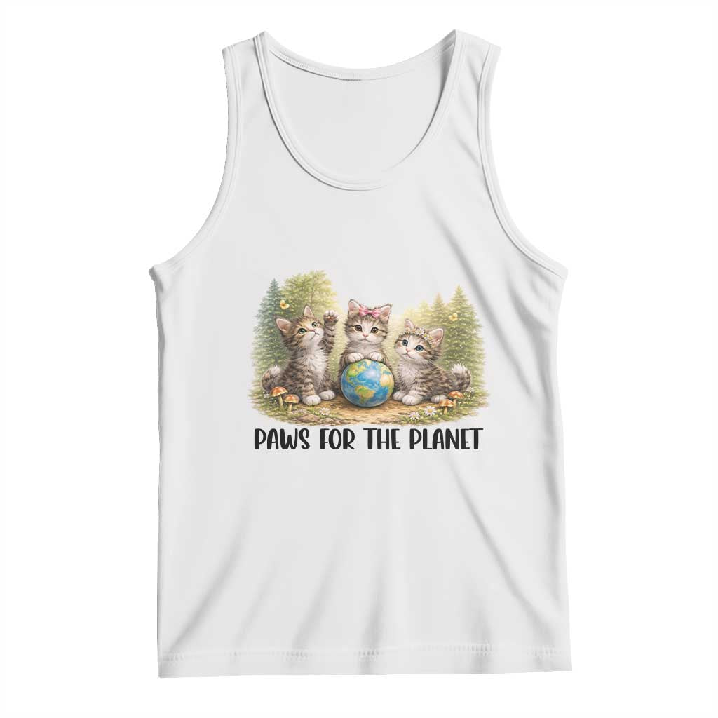 Earth Day Cat Lover Tank Top Paws For The Planet