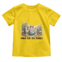 Earth Day Cat Lover Toddler T Shirt Paws For The Planet