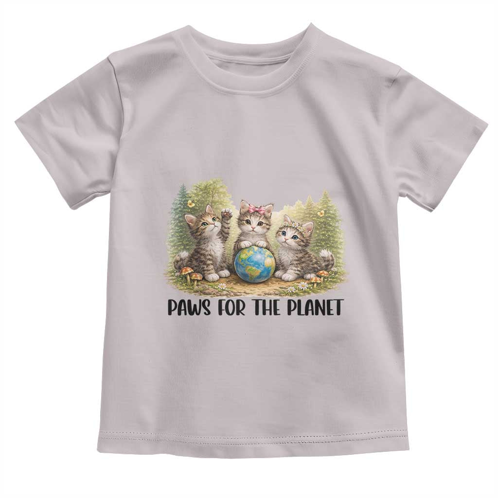 Earth Day Cat Lover Toddler T Shirt Paws For The Planet