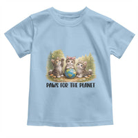 Earth Day Cat Lover Toddler T Shirt Paws For The Planet