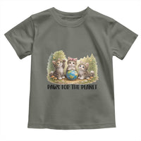 Earth Day Cat Lover Toddler T Shirt Paws For The Planet