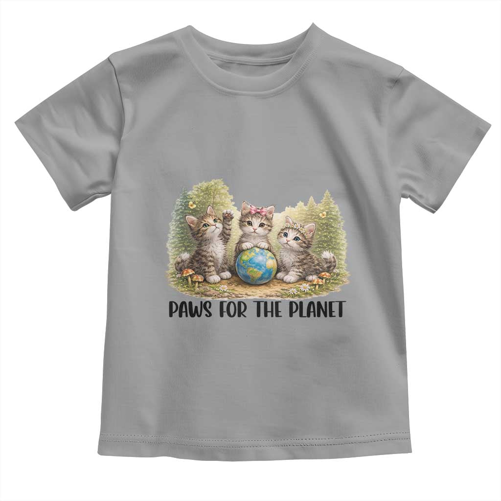Earth Day Cat Lover Toddler T Shirt Paws For The Planet