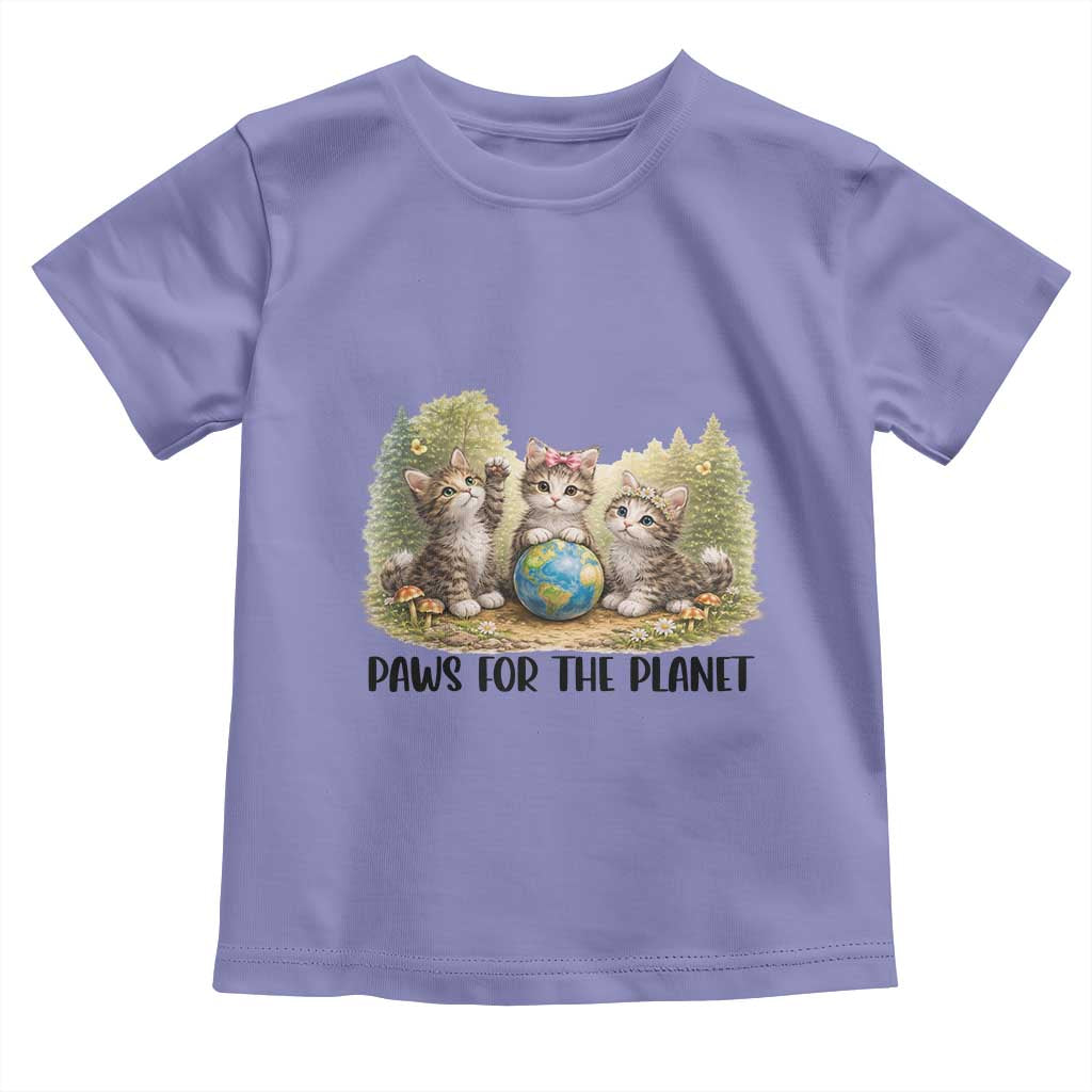 Earth Day Cat Lover Toddler T Shirt Paws For The Planet