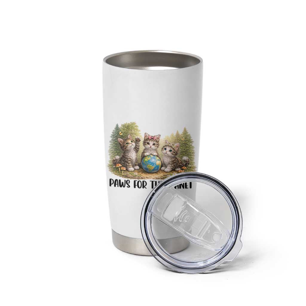 Earth Day Cat Lover Tumbler Cup Paws For The Planet