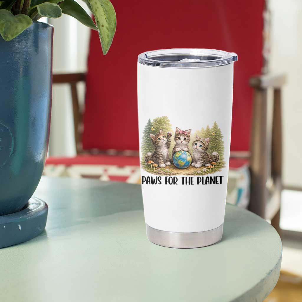 Earth Day Cat Lover Tumbler Cup Paws For The Planet