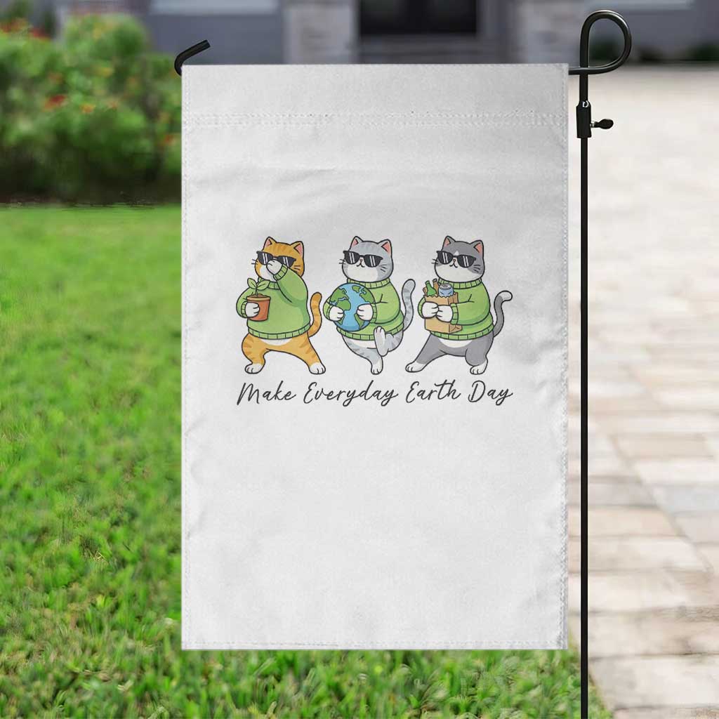 Make Everyday Earth Day Garden Flag Eco Friendly Cat Lover