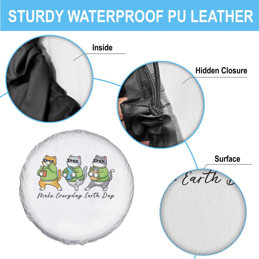 Make Everyday Earth Day Spare Tire Cover Eco Friendly Cat Lover