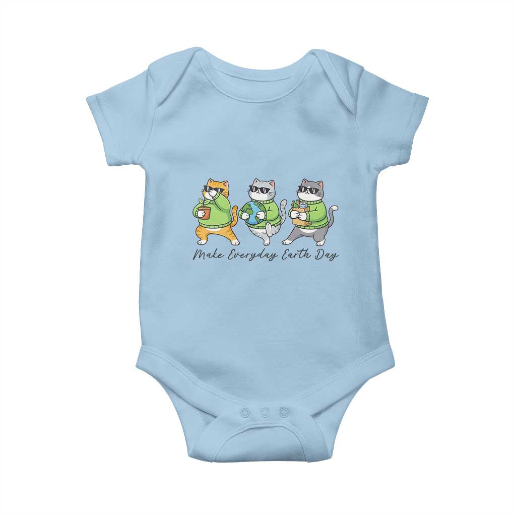 Make Everyday Earth Day Baby Onesie Eco Friendly Cat Lover