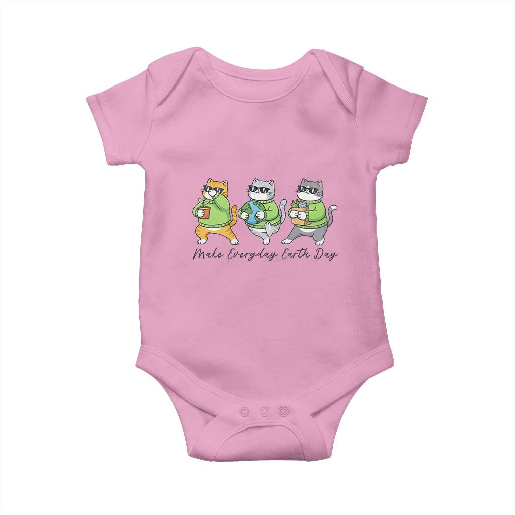 Make Everyday Earth Day Baby Onesie Eco Friendly Cat Lover