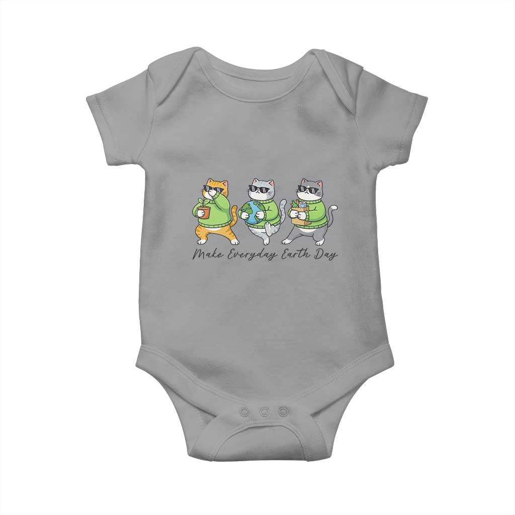 Make Everyday Earth Day Baby Onesie Eco Friendly Cat Lover