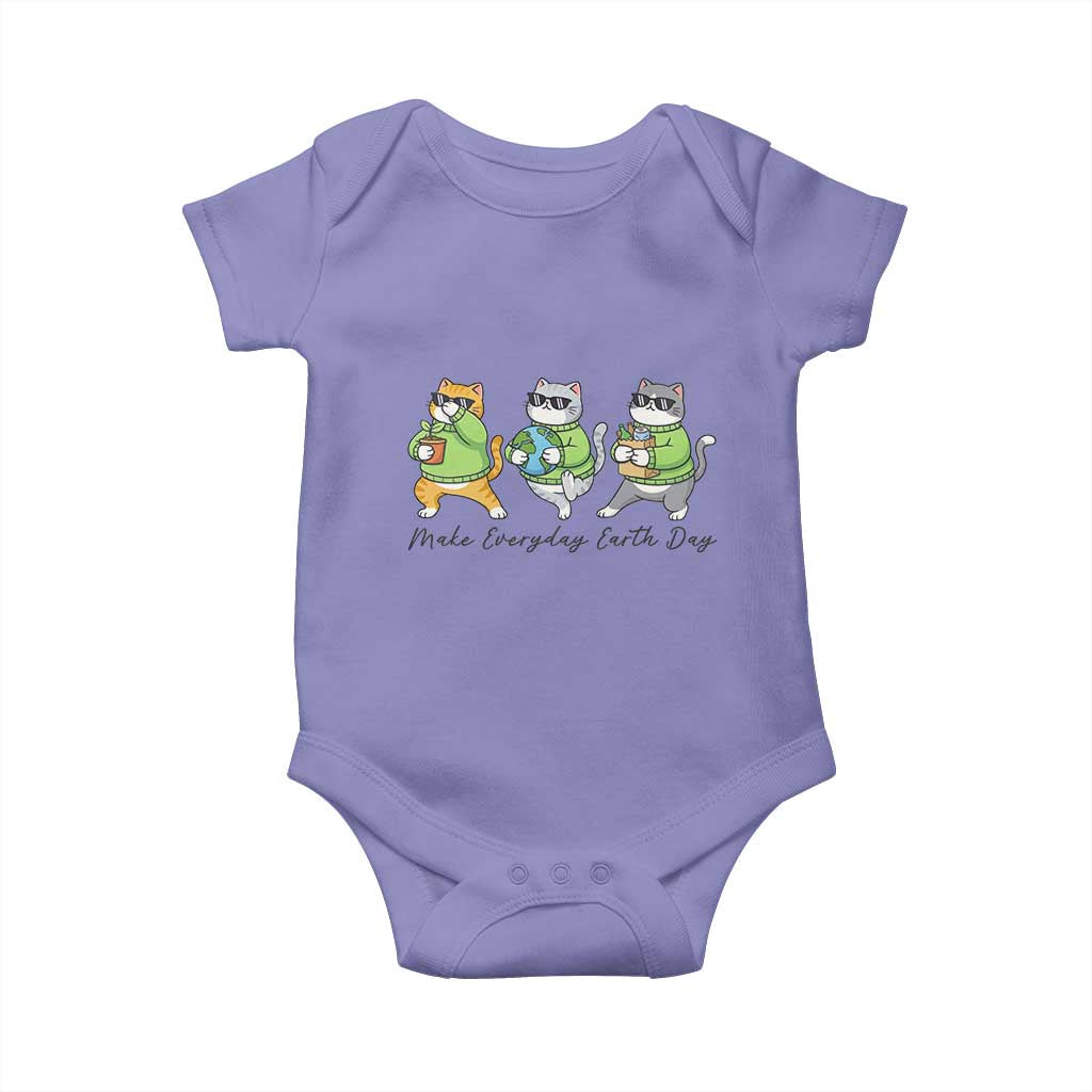 Make Everyday Earth Day Baby Onesie Eco Friendly Cat Lover